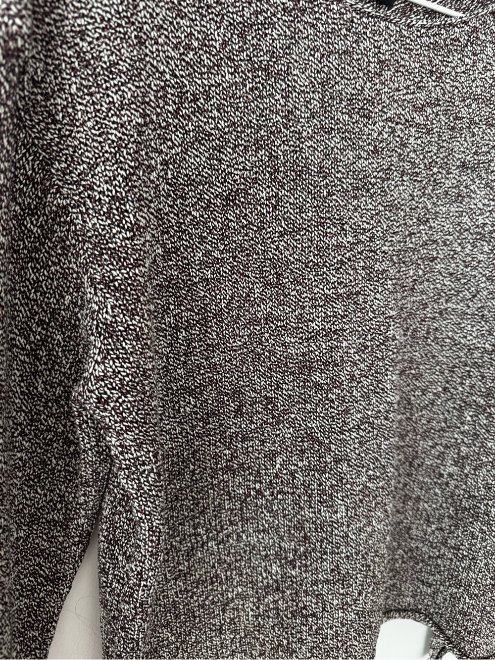 Massimo Dutti Marled Charcoal and White Scoop Neck Sweater - Picture 2 of 5